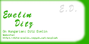 evelin ditz business card